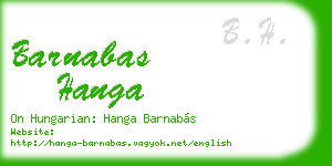 barnabas hanga business card